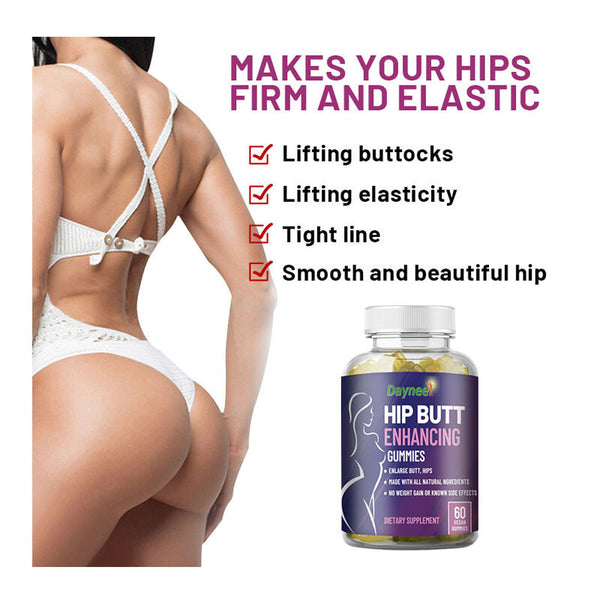 Hip & Butt Enhancing Gummies - Big Butt Capsule Formula - 60 Capsules per Bottle