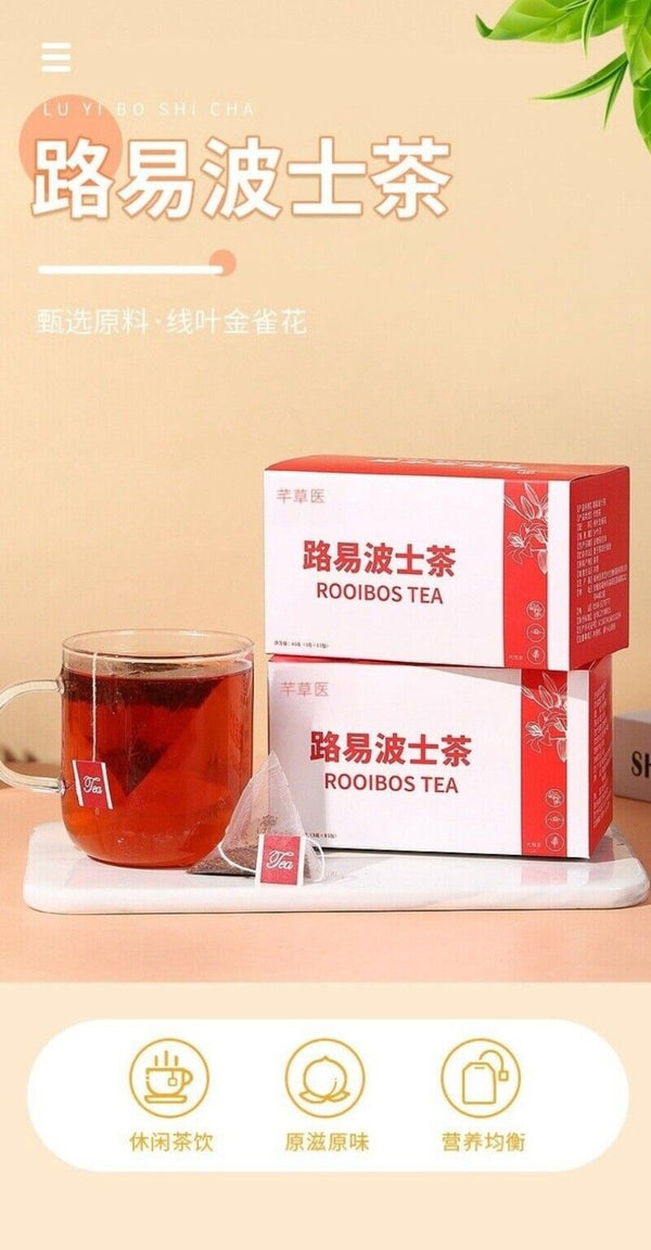 Honeybush Rooibos Tea Premium Flavored Natural Sweet Triangle Tea Bags