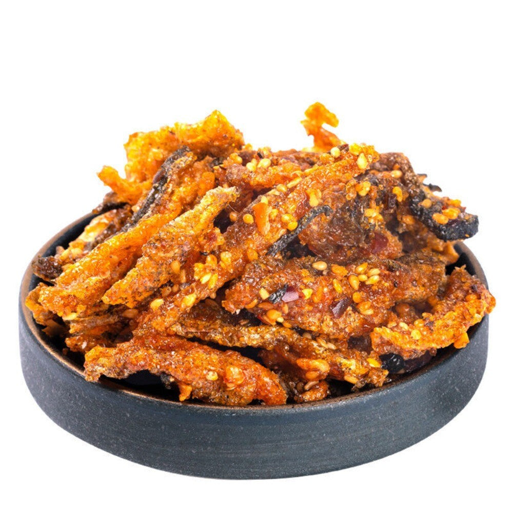 Spicy Crispy Cod Fish Skin Snack BBQ Flavor Individual Pack Secondary image