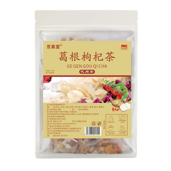 Kudzu Root Goji Berry Tea Bags Chicory Gardenia Lily Poria Herbal Blend