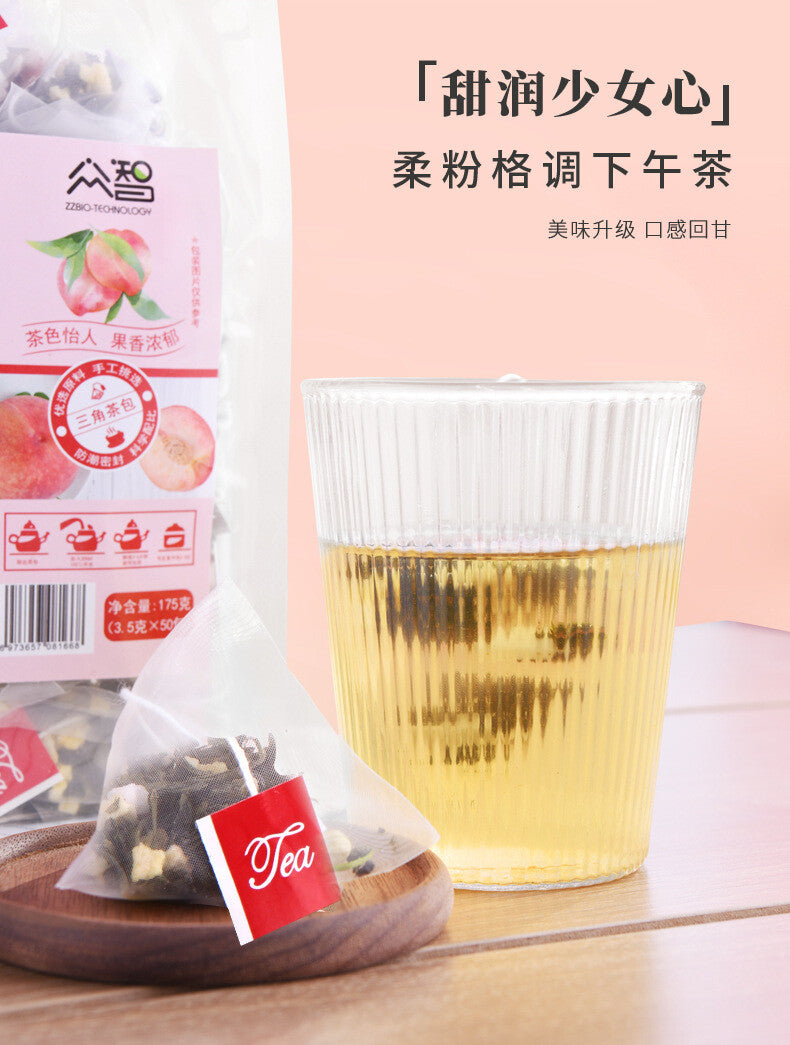 Peach-oolong Tea Triangle Bag Freeze-dried Peach-diced Tea Oolong Tea