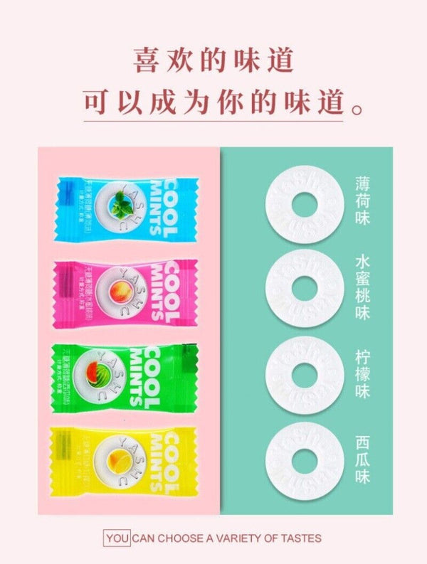 Sugar Free Fruit Mints Fresh Breath Party Candy Assorted Flavors