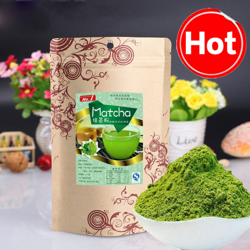 100g Natural Organic Green Tea Powder Japanese Matcha Slimming Tea Green Food Secondary image
