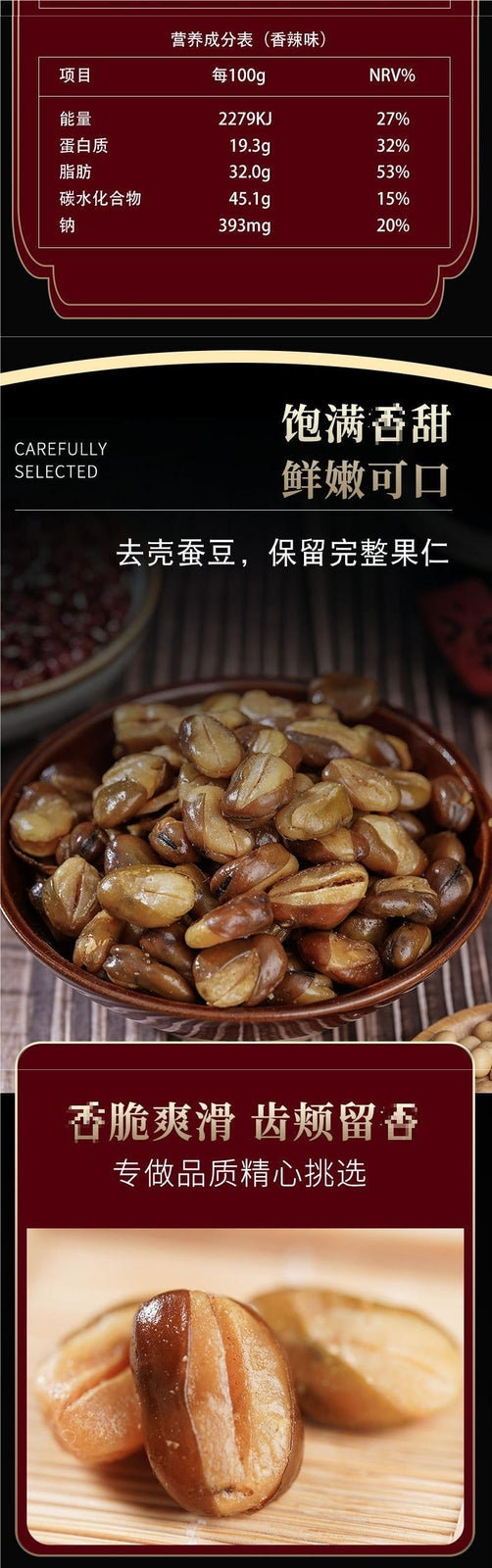 Shanmeiyuan Orchid Beans Broad Beans Spicy Snack Treat Small Pack Beef Flavor