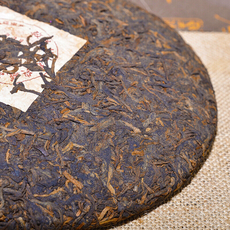 Pu'er Tea Cooked Tea Cake Tea Old Ban Zhang Jinya Tea Cake Pu'er Tea357g/12.59oz