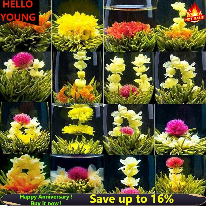 16 Types Handmade Blooming Flower Tea Blooming Tea Balls Flowering Tea 130g Main image