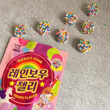 Xizhou grape flavor rainbow soft candy 46g*2pcs mini assorted fruit snacks