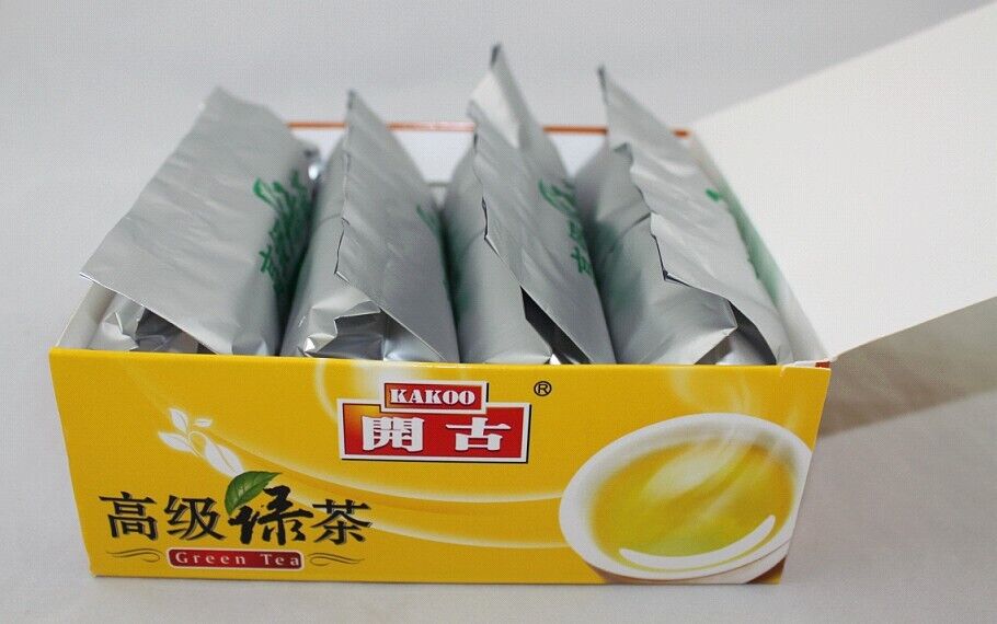 Double Piece 100 Premium Green Tea Double Chamber Bag Tea 220g