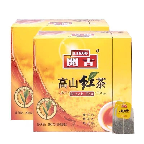 Kai Gu 100pcs Boxed Double Piece Premium Black Tea Yunnan Black Tea Bags 200g