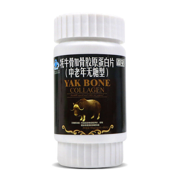 Yak Bone Plus Bone Collagen Tablets Sugar Free Chewable Calcium 90 Tablets