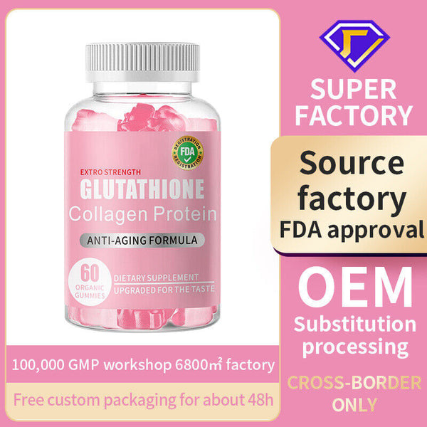 Heißer Verkauf Glutathion Collagen Protein Anti-Aging Formel Gummies 60 Kapseln