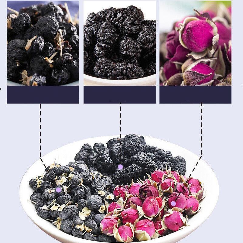 Black Wolfberry Mulberry Rose Combination Flower Tea 240g Herbal Tea