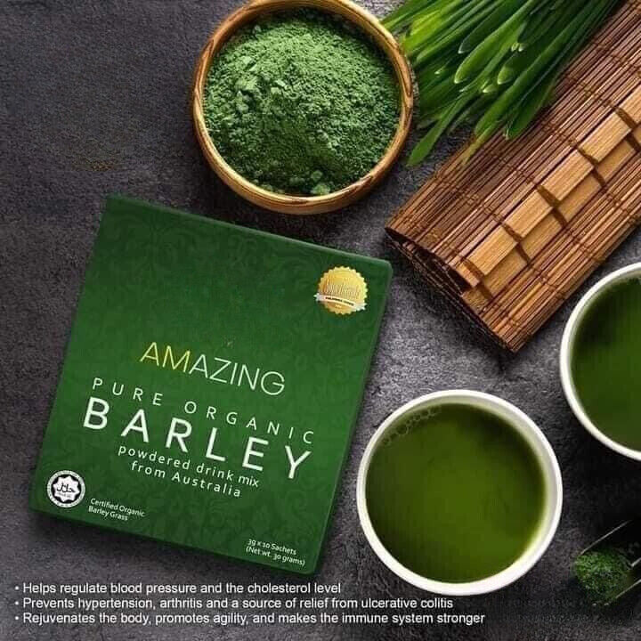 5 BOXES Pure Organic Barley Powdered Drink Mix - FREE SHIPPING Secondary image