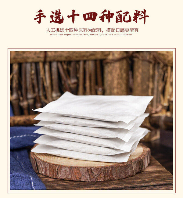 Herbal Tea with Plum Green Bean Black Bean Yellow Bean and Coix Seed in Paper