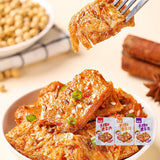 Hand torn vegetarian meat spicy and delicious, vegetarian beef, fresh and strong