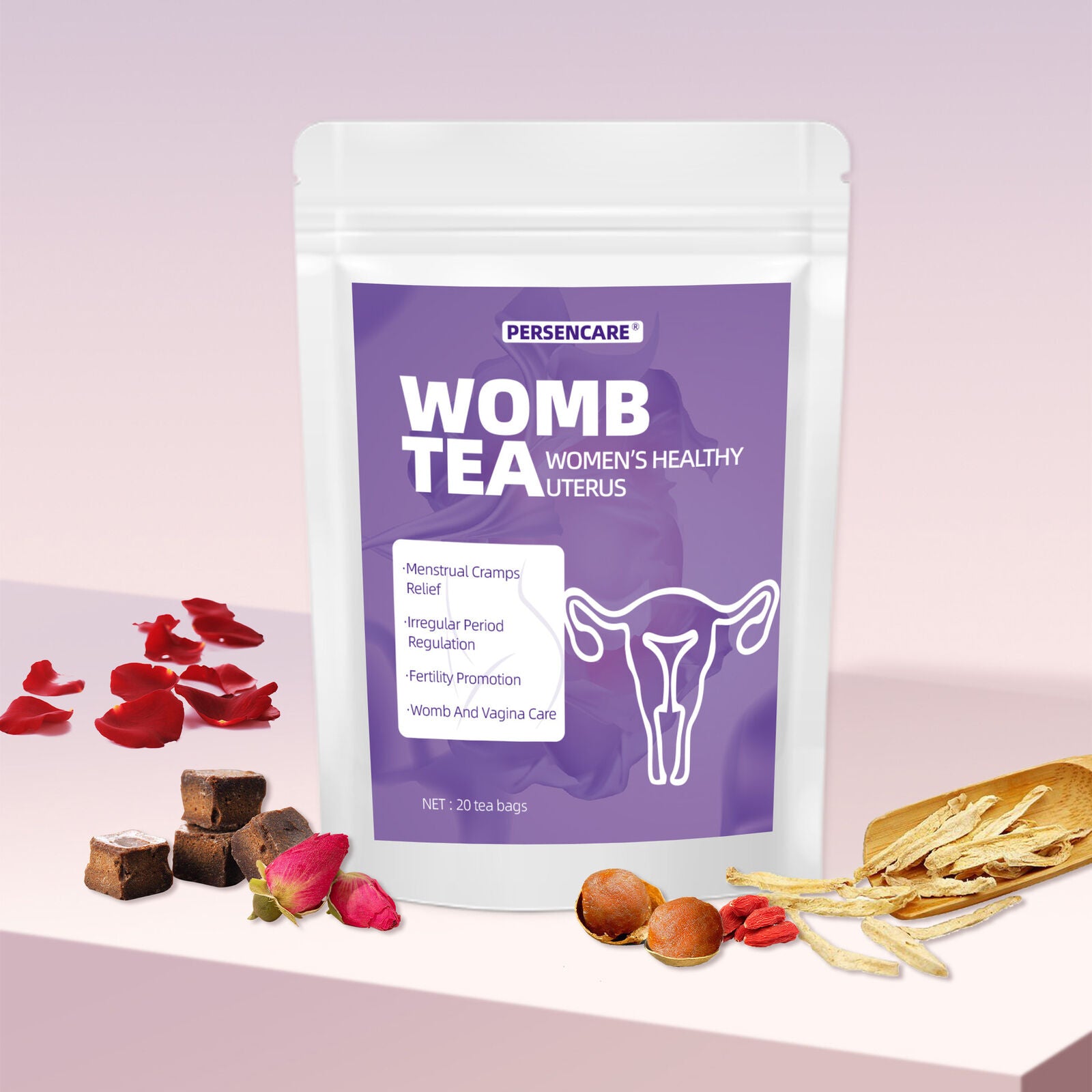 Womens Womb Tea Red Date Goji Ginger Herbal Blend Health Support Premium