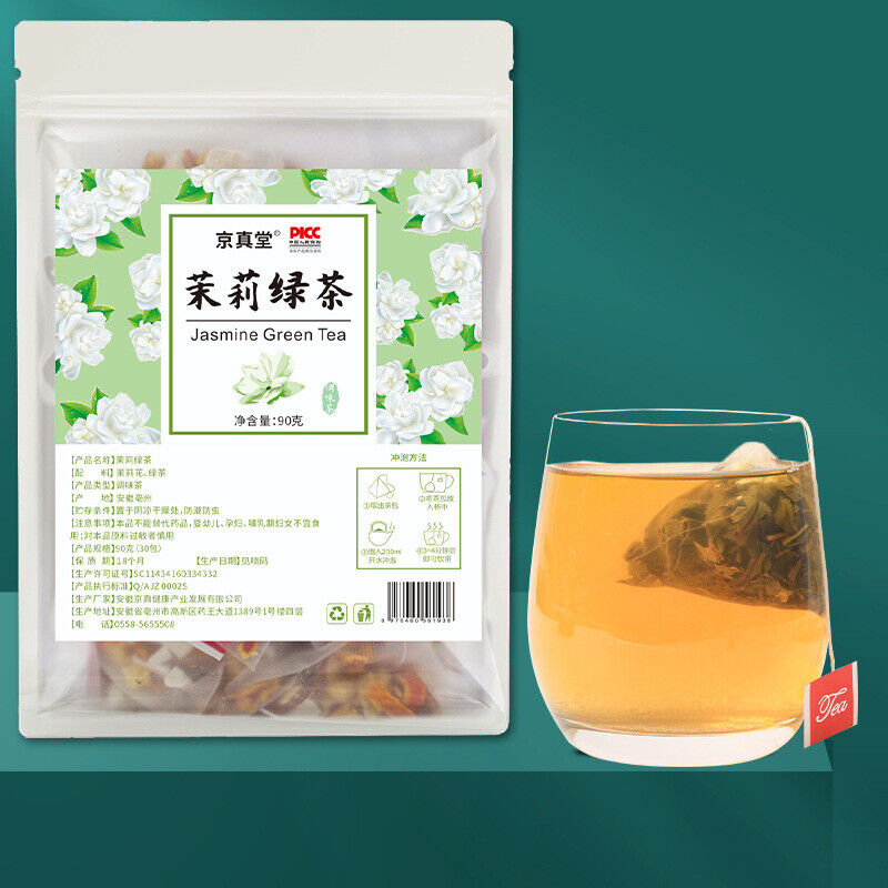Jasmine Green Tea Herbal Tea Bags for Commercial Use 30 Triangle Bags Main image