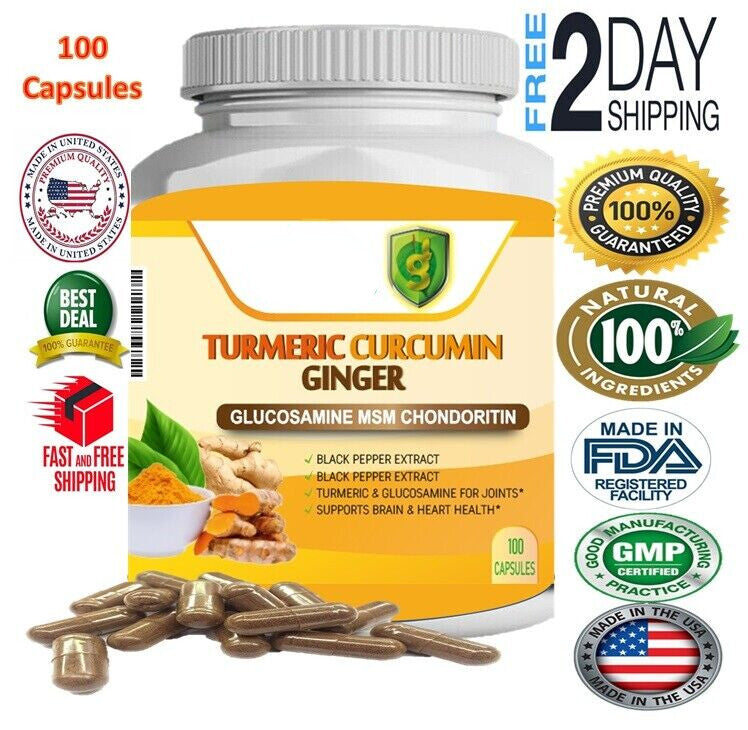 Turmeric Curcumin   Arthritis Joint supportwith Ginger Black Pepper Anti-Aging