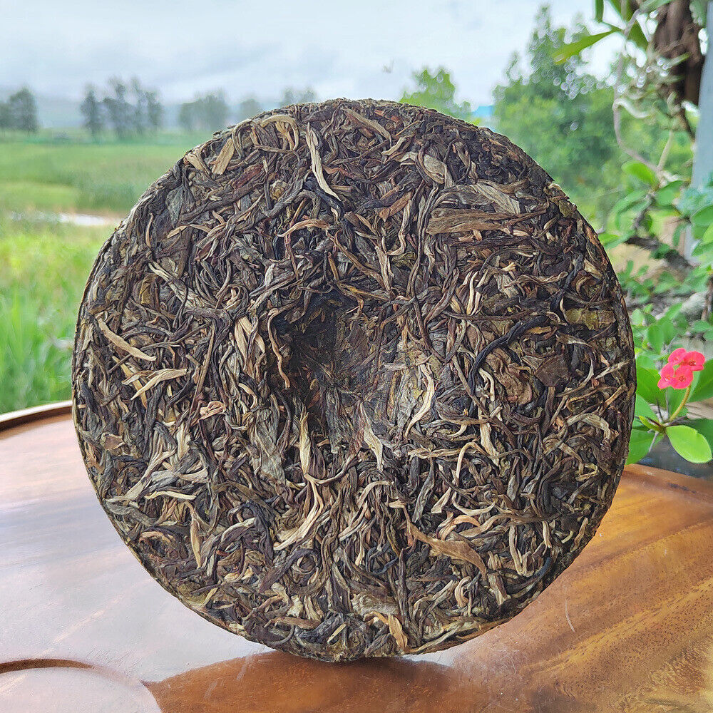 357g Yunnan Puerh Tea Menghai Brown Mountain Cake First Spring Pu'er Raw Tea