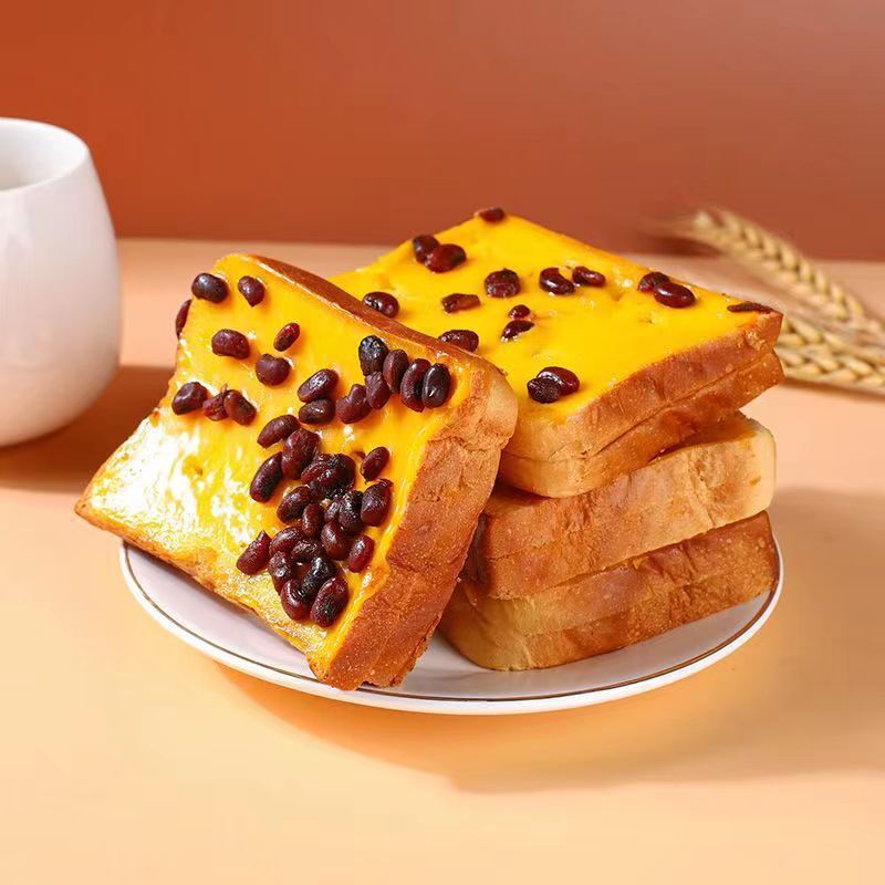 Red Bean Rock Cheese Toast with Grass Jelly Filling Quick Breakfast Snack Main image