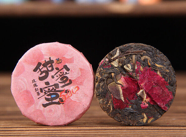Yunnan Glutinous Rice Fragrant Raw and ripe Pu-erh Tea -Small Tea Cake13pcs/can