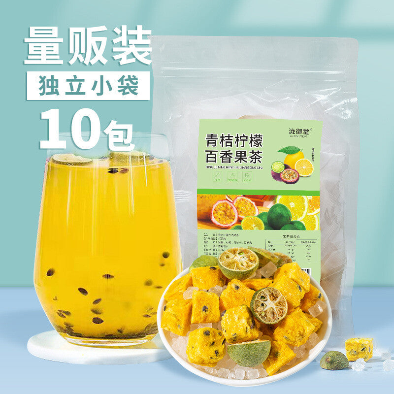 Green Tangerine Lemon Passion Fruit Tea Summer Cold Brew Fruit Tea