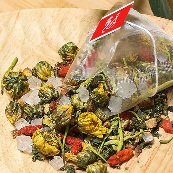Honeysuckle Chrysanthemum Tea 50 Bags with Goji Berry Herbal Tea for Health