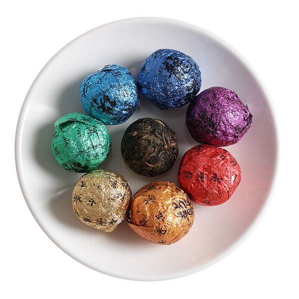 Yunnan Puerh Raw Tea, 21pcs Seven Coloured Dragon Balls Tea Box Set