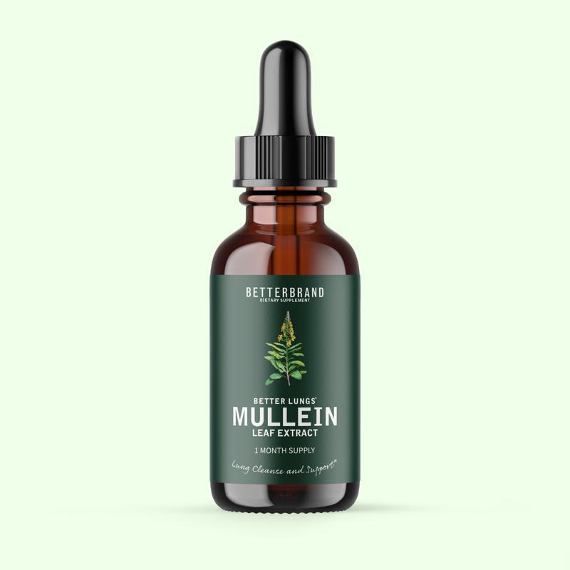 100% Support Lung Cleanse Mullein Leaf Extract Drops All-natural Ingredients