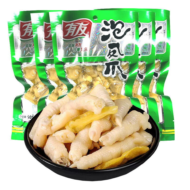 Youyou Pickled Pepper Chicken Feet  Spicy Snacks Chongqing Specialty 有友泡椒凤爪山椒鸡爪 Main image