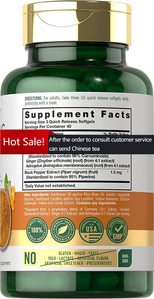 Turmeric Curcumin & Ginger Complex 3000mg | 120 Softgels | by Carlyle Main image