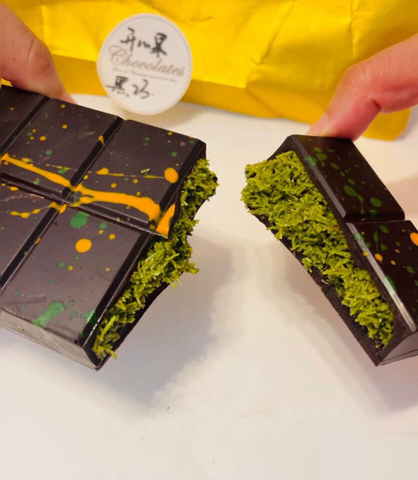 Dubai Style Pistachio Chocolate Pure Cocoa Butter Handmade Shredded