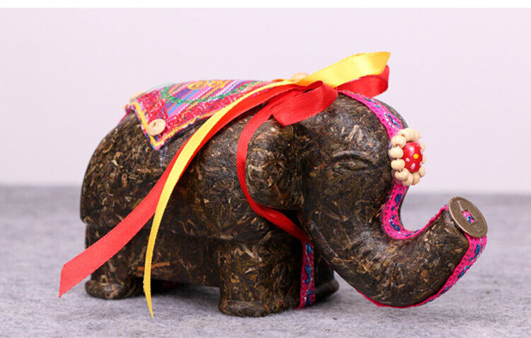 Ruyi auspicious craft tea three-dimensional tea carving small elephant ornaments