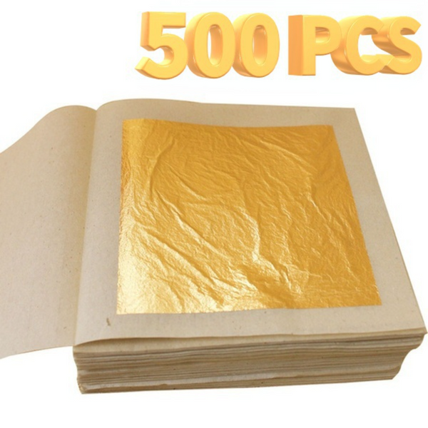 K Pure Genuine Gold Leaf Foil Sheet For Art Crafts Design Gilding Framing Scrap