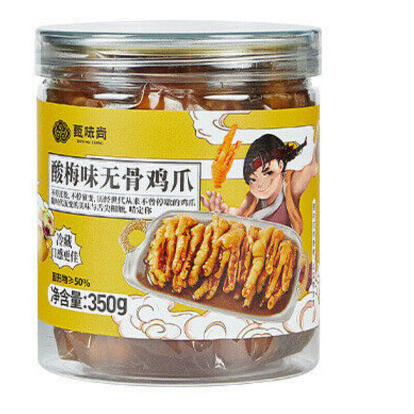 350g Boneless Chicken Feet Canned Sour Spicy Leisure Snacks 无骨鸡爪罐装酸辣柠檬果味凤爪休闲小吃零食
