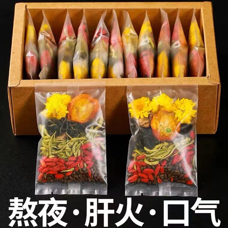 Chrysanthemum, Wolfberry, Cassia Seed Tea Stay Up Late Health-preserving Tea Bag Secondary image