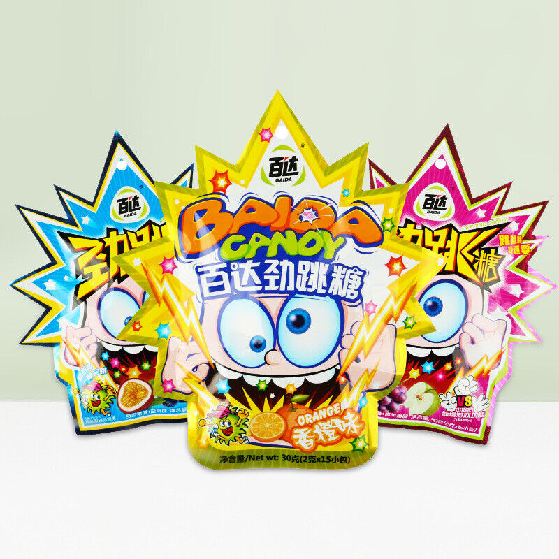 Baidajin Popping Candy Mixed Flavor Creative Candy Snacks百达劲跳糖劲跳棒糖混合味 Main image