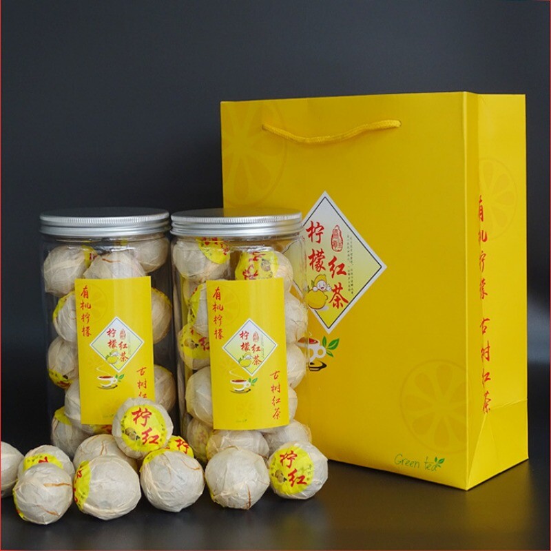 Xinhui Raw Sun-dried Xiaoqingkang Palace Puerh Ripe Tea Tinned Lemon Red Tea500g