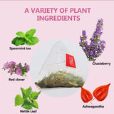 PCOS Support Tea Herbal Blend for Womens Hormonal Balance Menstrual Wellness