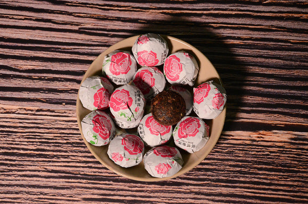 500g Yunnan Pu'er Tea Leaves Jindian Tea Factory Rose Flavor Small Tuo Tea Ripe