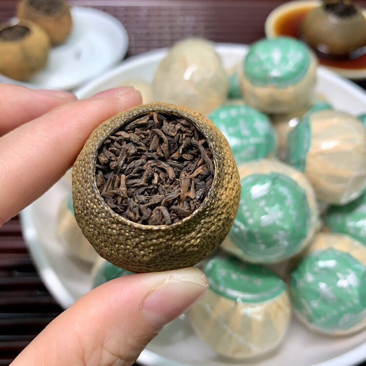 Xinhui Mini Tangerine Pu-erh Tea with Fruity Aroma Loose Leaf Aged Tea