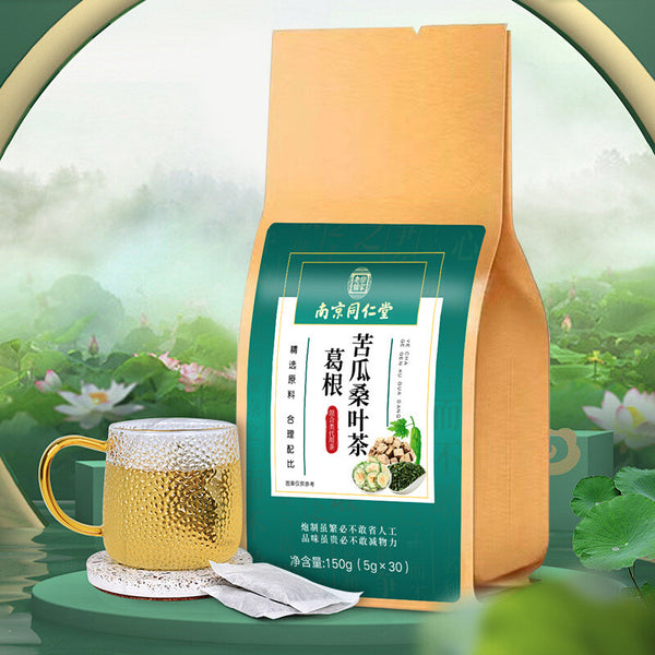 Nanjing TongRenTang Pueraria Bitter Melon Mulberry Leaf Tea HealthTea Bag 150G