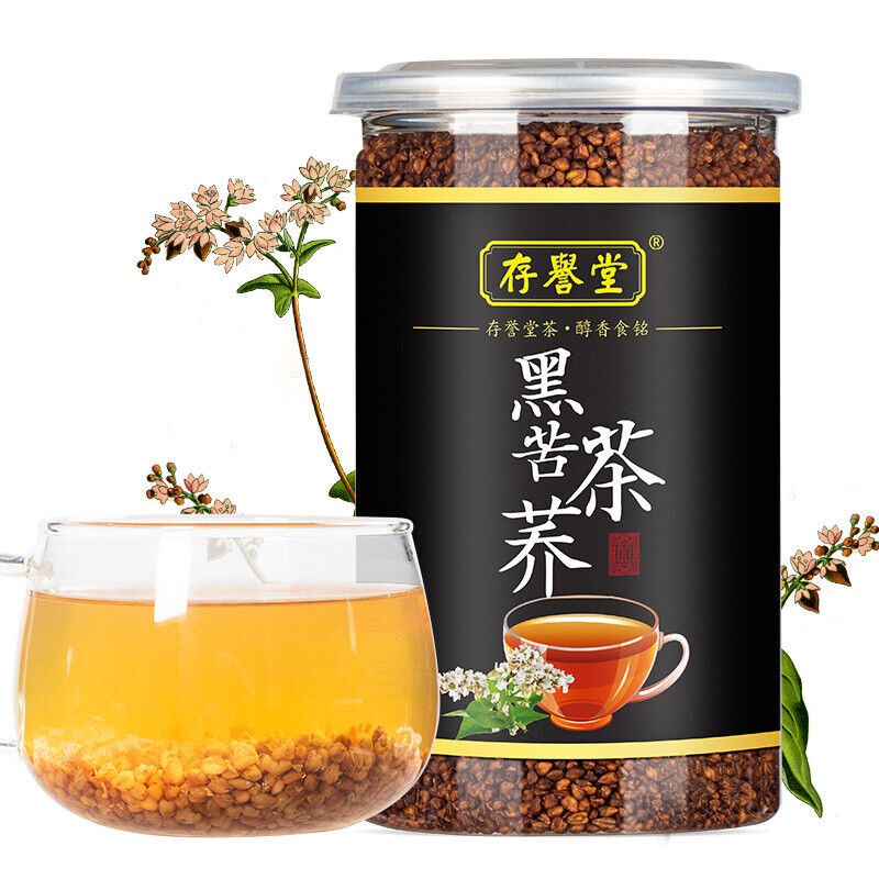 Grain Tea Herbal Tea Premium Roasted Black Tartary Buckwheat Tea  500g/1.1LB Can