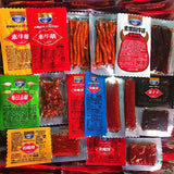 Spicy mixed pack multi flavored vegetarian beef tendon snacks