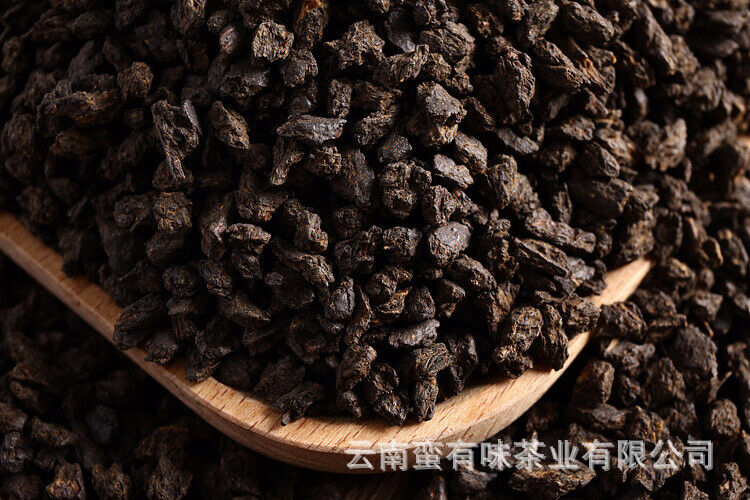Yunnan Puerh Ripe Tea, Menghai Glutinous Fragrance Tea Fossilised Loose Tea 500g