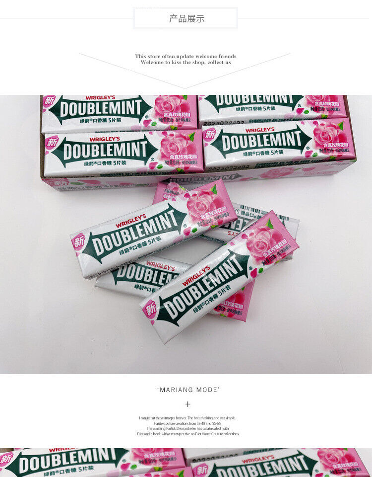 Rose Mint DOUBLEMINT Kaugummi 5pcs x 20 Portable Pack für frischen Atem