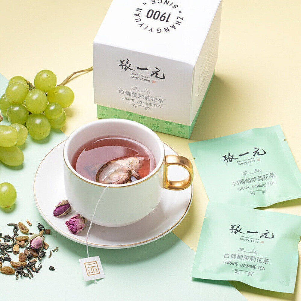 White Grape Jasmine Tea Bags 30g Premium Fruity Floral Cold Brew Blend Main image