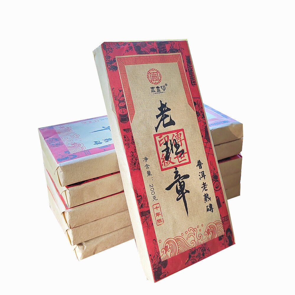 200g Laobanzhang Pu'er Tea Mature Tea Pu'er Tea Bricks Yunnan Aged Old Pu'er Tea Main image