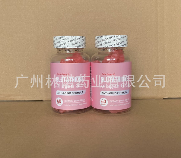 Glutathione Collagen glow anti-aging skin whitening gummies 60 gummies