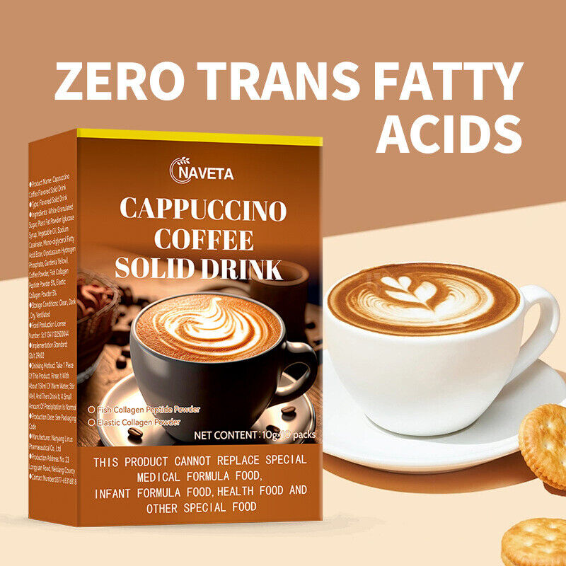Premium Coffee Cappuccino Coffee Solid Drink Instant Coffee Powder 10g*10packs Secondary image
